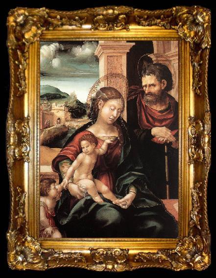 framed  BURGKMAIR, Hans Holy Family with the Child St John ds, ta009-2